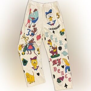 Colorful Graphic Print Pants